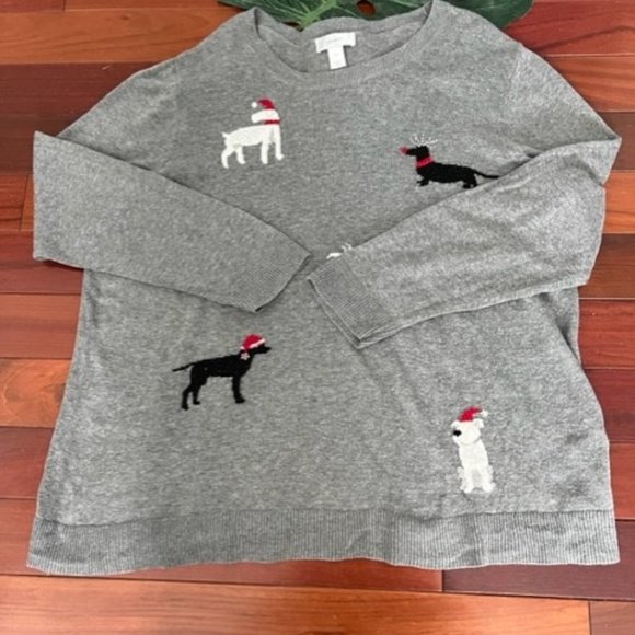 CJ Banks Sweaters - CJ Banks Holiday Puppy Sweater